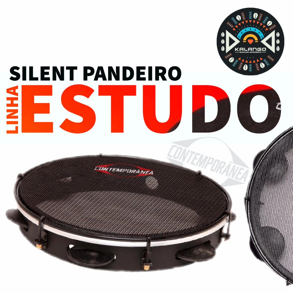 Silent  Pandeiro 10'' Linha Estudo