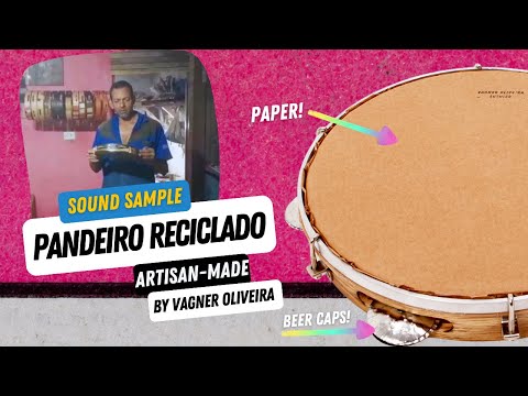 Pandeiro reciclado 10'' paper skin